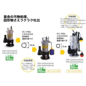工進（KOSHIN） PSK-53210 汚物用水中ポンプ ポンスター 50Hz：東日本