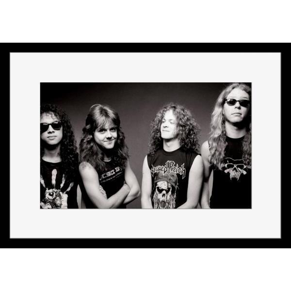 BW:人気ヘヴィメタル・ロックバンド!メタリカ/Metallica/モノクロ写真フレーム-3