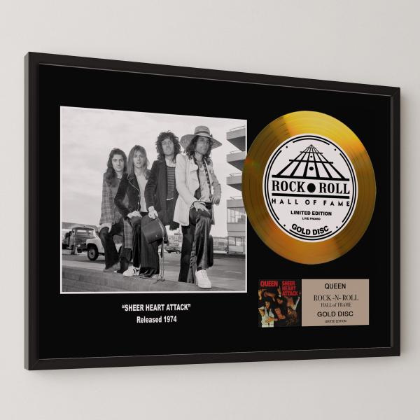 クイーン Queen Sheer Heart Attack gold disc album  金 ゴ...
