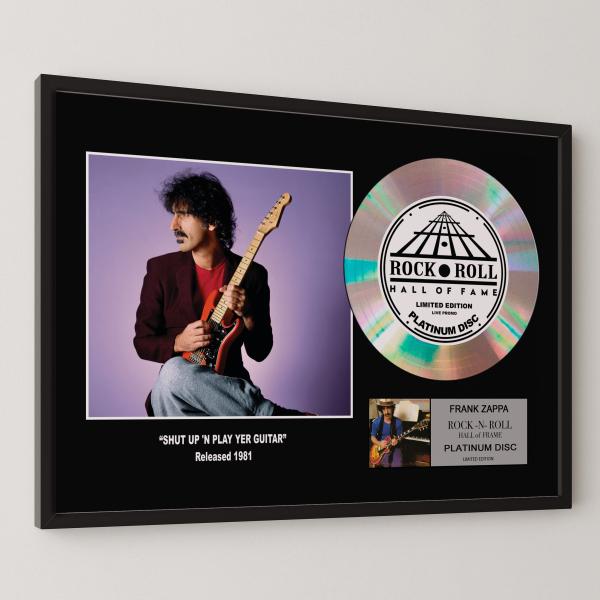 フランク・ザッパ Frank Zappa 黙ってギターを弾いてくれ platinum disc al...
