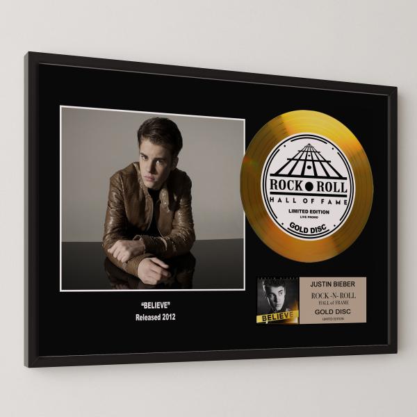 ジャスティン・ビーバー  Justin Bieber  ビリーブ Believe gold disc...