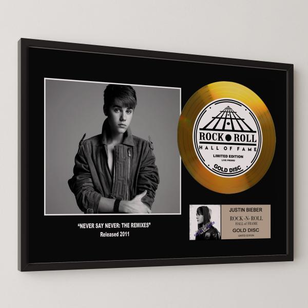ジャスティン・ビーバー  Justin Bieber  ネヴァー・セイ・ネヴァー  gold dis...