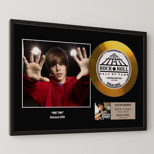 ジャスティン・ビーバー  Justin Bieber  ワン・タイム One Time gold d...