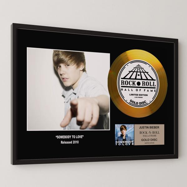 ジャスティン・ビーバー  Justin Bieber  サムバディー・トゥ・ラブ gold disc...