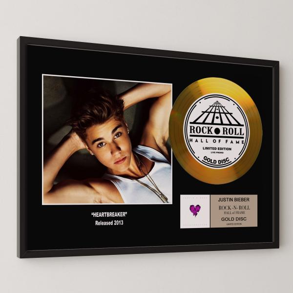 ジャスティン・ビーバー  Justin Bieber ハートブレイカー gold disc albu...