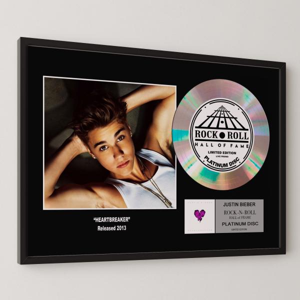 ジャスティン・ビーバー Justin Bieber ハートブレイカー platinum disc a...