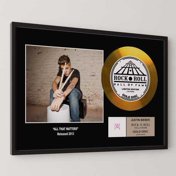ジャスティン・ビーバー  Justin Bieber オール・ザット・マターズ gold disc ...