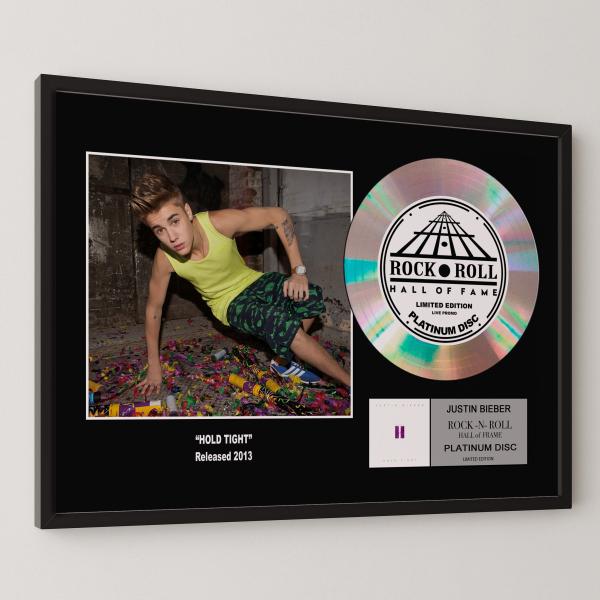 ジャスティン・ビーバー Justin Bieber ホールド・タイト platinum disc a...
