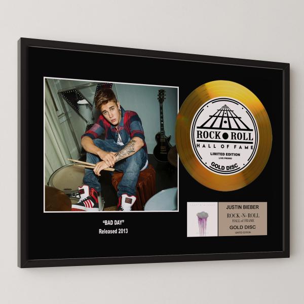 ジャスティン・ビーバー  Justin Bieber バッド・デイ Bad Day gold dis...