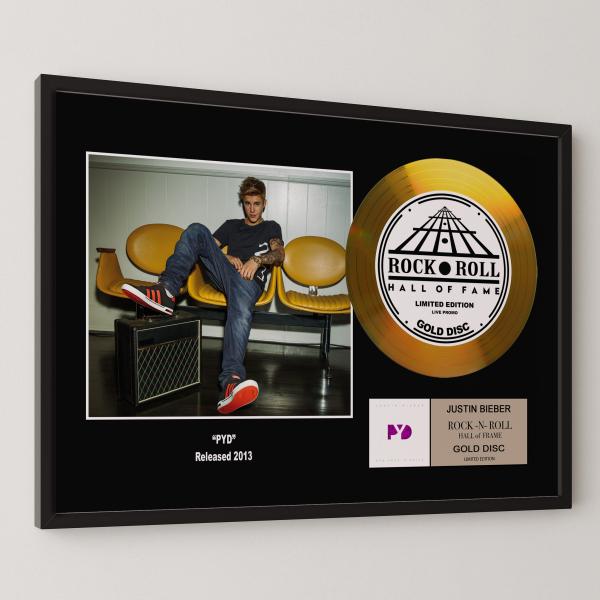 ジャスティン・ビーバー  Justin Bieber オール・バッド gold disc album...