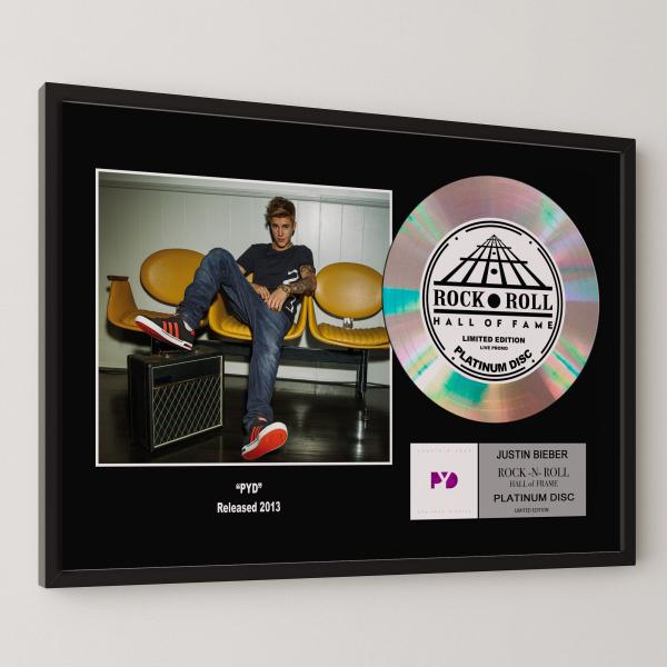 ジャスティン・ビーバー Justin Bieber PYD platinum disc album ...