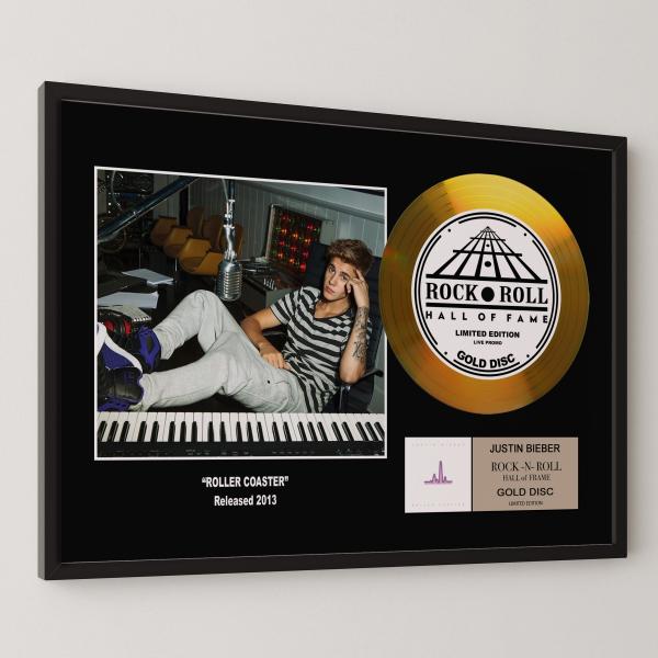 ジャスティン・ビーバー  Justin Bieber ローラー・コースター gold disc al...