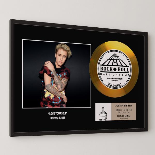 ジャスティン・ビーバー  Justin Bieber ラヴ・ユアセルフ gold disc albu...