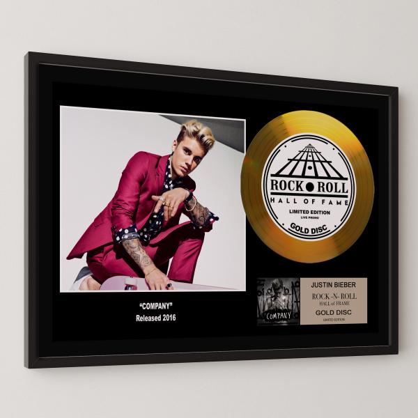 ジャスティン・ビーバー  Justin Bieber カンパニー Company gold disc...