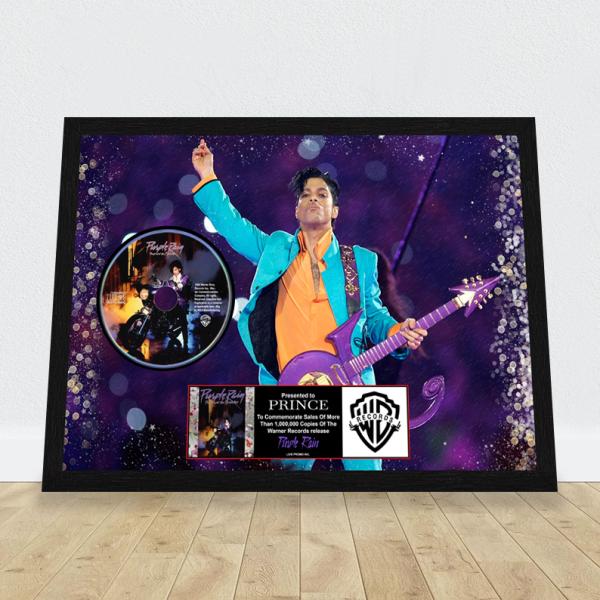 【プリンス/Prince】ギター『Purple Rain/パープル・レイン』ディスクフレーム/証明書...