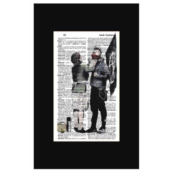 人気!Dictionary frames【Banksy×バンクシー】辞書/辞典/フレームなし/ストリ...