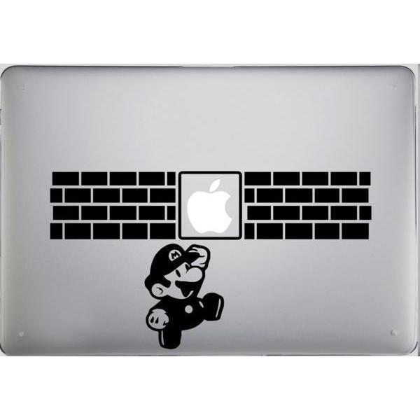 Apple MacBook マックブック ステッカー【マリオ/Mario】黒