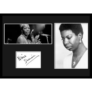 10種類!Nina Simone/ニーナ・シモン/jazz/ジャズ/サインプリント&証明書付きフレーム/BW/モノクロ/ディスプレイ (4-3W)｜cny1