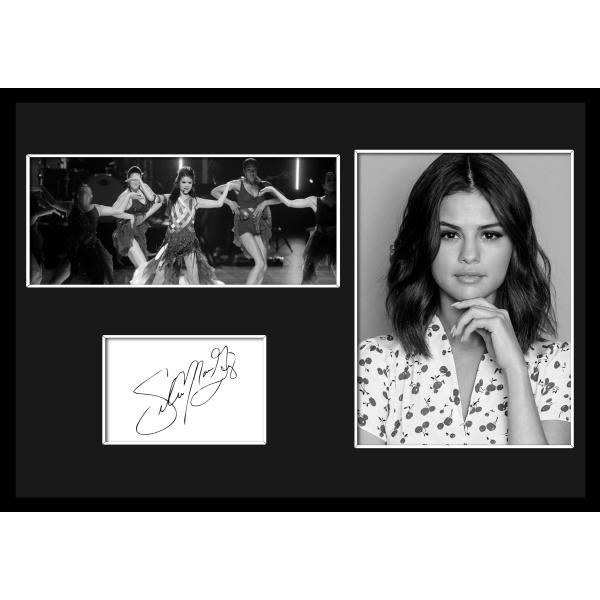10種類!Selena Gomez/セレーナ・ゴメス/サインプリント&amp;証明書付きフレーム/BW/モノ...