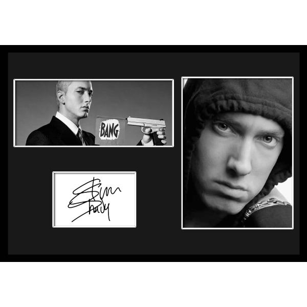 10種類!Eminem/エミネム/サインプリント&amp;証明書付きフレーム/BW/モノクロ/ディスプレイ ...