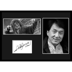 10種類!Jackie Chan/ジャッキー・チェン/サインプリント&証明書付きフレーム/BW/モノクロ/ディスプレイ (4-3W)