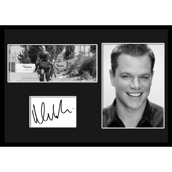 10種類!Matt Damon/マット・デイモン/サインプリント&amp;証明書付きフレーム/BW/モノクロ...