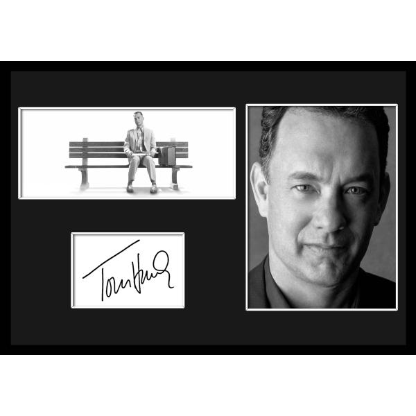 10種類!Tom Hanks/トム・ハンクス/サインプリント&amp;証明書付きフレーム/BW/モノクロ/デ...