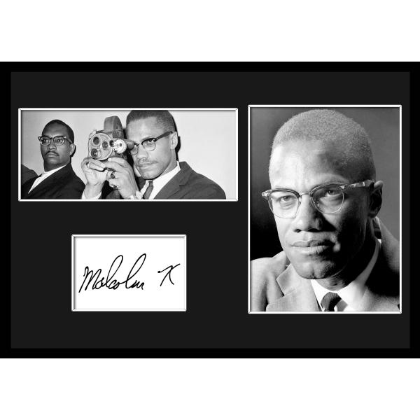 10種類!Malcolm X/マルコム・X/サインプリント&amp;証明書付きフレーム/BW/モノクロ/ディ...