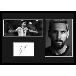 10種類!Lionel Messi/リオネル・メッシ/サインプリント&amp;証明書付きフレーム/BW/モノ...