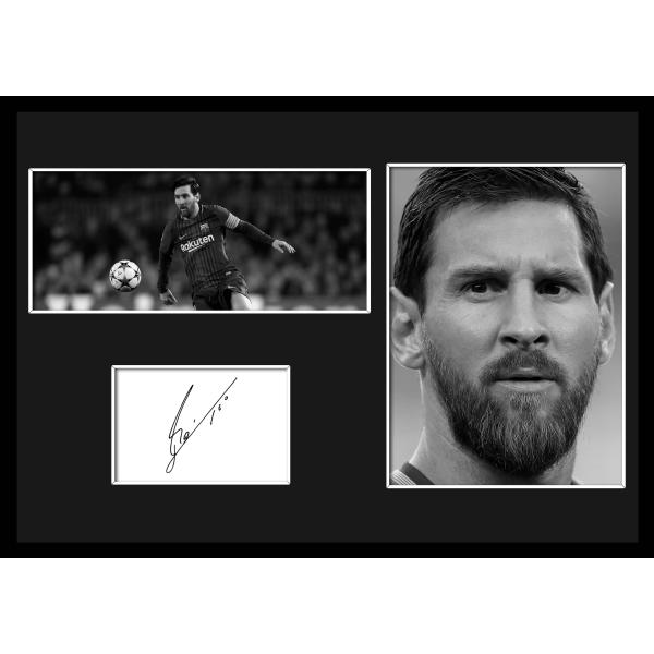 10種類!Lionel Messi/リオネル・メッシ/サインプリント&amp;証明書付きフレーム/BW/モノ...