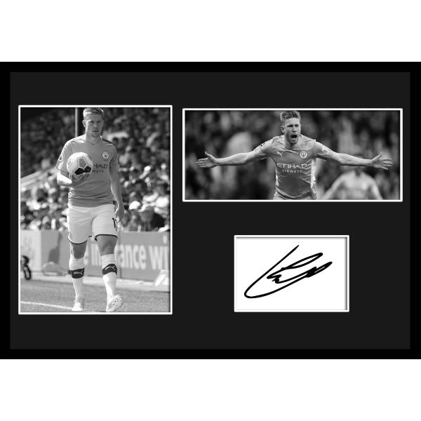 Kevin De Bruyne/ケヴィン・デ・ブライネ/サインプリント&amp;証明書付きフレーム/BW/モ...