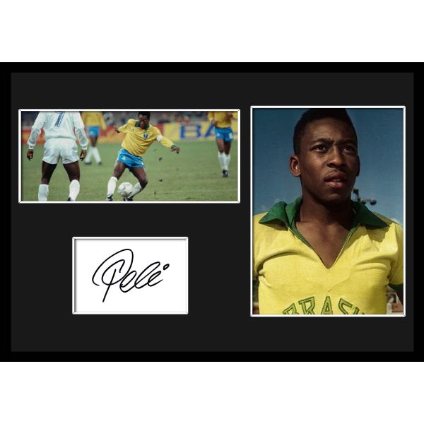 Pele/ペレ/サッカーの王様/サインプリント&amp;証明書付きフレーム/BW/カラー/ディスプレイ (1...