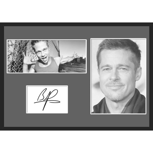 10種類!Brad Pitt/ブラッド・ピット/サインプリント&amp;証明書付きフレーム/BW/モノクロ/...