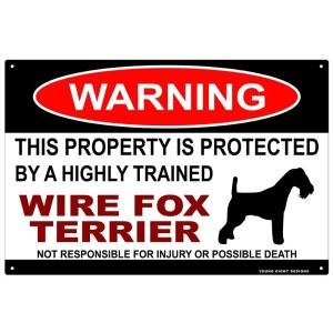 雑貨【Wire Fox Terrier/ワイアー・フォックス・テリア】WARNING/Dog/ドッグ...