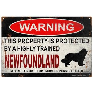 雑貨【Newfoundland dog/ニューファンドランド】WARNING/Dog/ドッグ/犬/警...