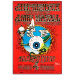ブリキ看板【Jimi Hendrix Experience 1968/ジミ・ヘンドリックス】ロックポ...