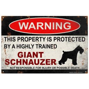 雑貨【Giant Schnauzer/ジャイアント・シュナウザー】WARNING/Dog/ドッグ/犬...