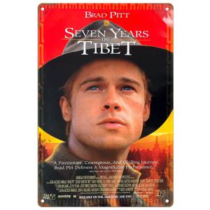 映画ポスター【ブラッド・ピット/Brad Pitt】セブン・イヤーズ・イン・チベット/Seven Years In Tibet/ブリキ看板/サビ風-5｜cny1