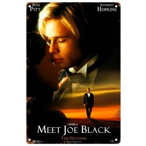 映画ポスター【ブラッド・ピット/Brad Pitt】ジョー・ブラックをよろしく/Meet Joe Black/ブリキ看板/サビ風-13｜cny1