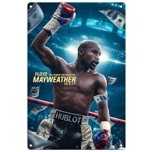 ブリキ看板【フロイド・メイウェザー/Floyd Mayweather】プロボクサー/ボクシング/イン...