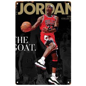 ブリキ看板【Michael Jordan/マイケル・ジョーダン】バスケ/NBA