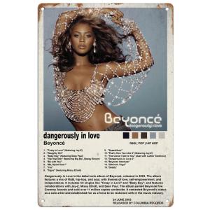 ブリキ看板【 Beyonce / ビヨンセ 】デンジャラスリィ・イン・ラヴ /R&amp;B/ソウル/音楽/...