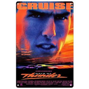 映画【トム・クルーズ/Tom Cruise】デイズ・オブ・サンダー / Days of Thunder メタルプレート ブリキ看板 サビ風なし -7｜cny1