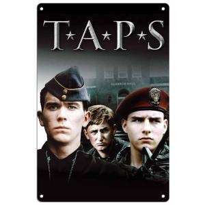 映画【トム・クルーズ/Tom Cruise】タップス / Taps メタルプレート ブリキ看板 サビ...