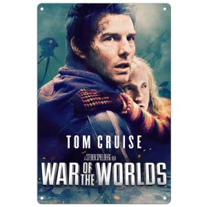 映画【トム・クルーズ/Tom Cruise】宇宙戦争 2 / War of the Worlds 2 メタルプレート ブリキ看板 サビ風なし -26｜cny1