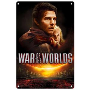 映画【トム・クルーズ/Tom Cruise】宇宙戦争 / War of the Worlds メタルプレート ブリキ看板 サビ風なし -27｜cny1