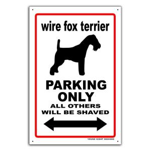 雑貨【Wire Fox Terrier/ワイアー・フォックス・テリア】ドッグパーキング/ガレージサイ...