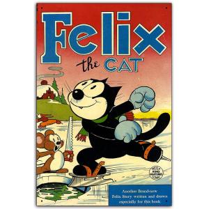 雑貨【Felix the Cat/フィリックス・ザ・キャット】ヴィンテージアニメ/ガレージサイン/メ...