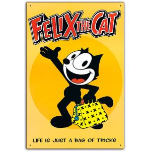 雑貨【Felix the Cat/フィリックス・ザ・キャット】ヴィンテージアニメ/ガレージサイン/メタルプレート/ブリキ看板レトロ/アンティーク風19