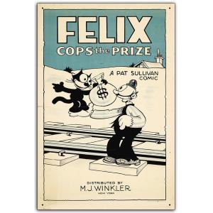 雑貨【Felix the Cat/フィリックス・ザ・キャット】ヴィンテージアニメ/ガレージサイン/メ...